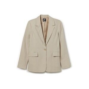 Alp N Rock ANR+ Emerson Linen Blazer Oatmeal Beige Relaxed Fit Size Small